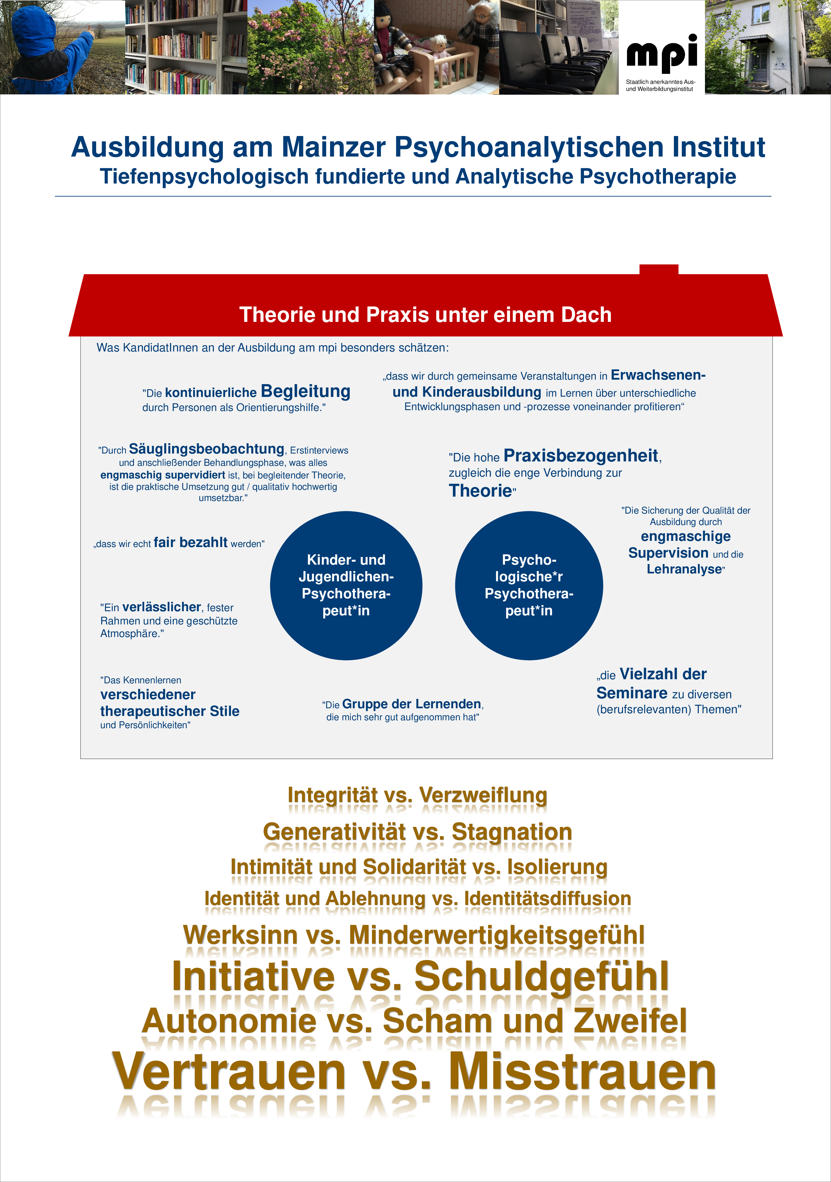 Poster zur Ausbildung in Tiefenpsychologisch fundierter Psychotherapie und Analytischer Psychotherapie